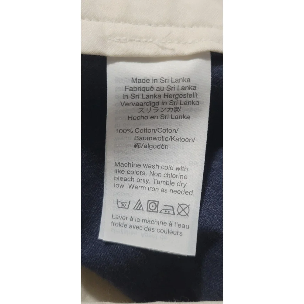 J. Crew Men's Bedford Heathered Blue FF Cotton Chinos‎ Size 33 X 22